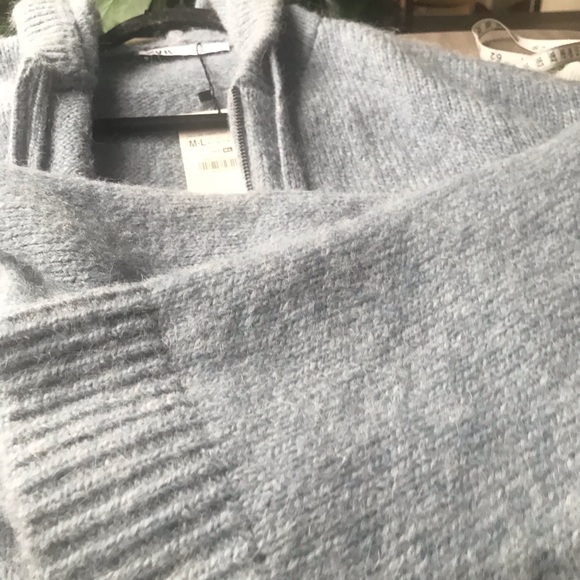 Zara blue sweater size M-L large sleeves - Picture 11 of 14